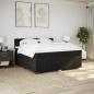 Preview: Boxspringbett mit Matratze Schwarz 180x200 cm Stoff