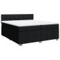 Preview: Boxspringbett mit Matratze Schwarz 200x200 cm Stoff