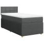 Preview: Boxspringbett mit Matratze Dunkelgrau 80x200 cm Stoff