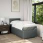 Preview: Boxspringbett mit Matratze Dunkelgrau 80x200 cm Stoff