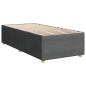 Preview: Boxspringbett mit Matratze Dunkelgrau 80x200 cm Stoff