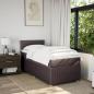 Preview: Boxspringbett mit Matratze Dunkelbraun 80x200 cm Stoff