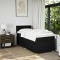 Preview: Boxspringbett mit Matratze Schwarz 80x200 cm Stoff