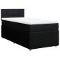 Preview: Boxspringbett mit Matratze Schwarz 90x200 cm Stoff