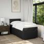 Preview: Boxspringbett mit Matratze Schwarz 100x200 cm Stoff