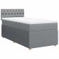 Preview: Boxspringbett mit Matratze Hellgrau 100x200 cm Stoff