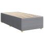 Preview: Boxspringbett mit Matratze Hellgrau 100x200 cm Stoff