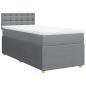 Preview: Boxspringbett mit Matratze Hellgrau 100x200 cm Stoff