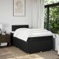 Preview: Boxspringbett mit Matratze Schwarz 120x190 cm Stoff