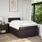 Preview: Boxspringbett mit Matratze Dunkelbraun 120x190 cm Stoff