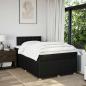 Preview: Boxspringbett mit Matratze Schwarz 120x190 cm Stoff