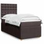 Preview: ARDEBO.de - Boxspringbett mit Matratze Dunkelbraun 80x200 cm Stoff
