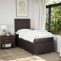Preview: Boxspringbett mit Matratze Dunkelbraun 80x200 cm Stoff