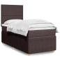 Preview: ARDEBO.de - Boxspringbett mit Matratze Dunkelbraun 90x200 cm Stoff