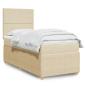 Preview: ARDEBO.de - Boxspringbett mit Matratze Creme 90x200 cm Stoff