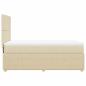 Preview: Boxspringbett mit Matratze Creme 90x200 cm Stoff