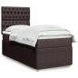 Preview: ARDEBO.de - Boxspringbett mit Matratze Dunkelbraun 90x200 cm Stoff