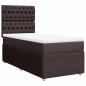 Preview: Boxspringbett mit Matratze Dunkelbraun 90x200 cm Stoff