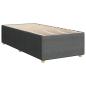 Preview: Boxspringbett mit Matratze Dunkelgrau 100x200 cm Stoff