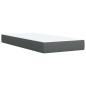 Preview: ARDEBO.de - Boxspringbett mit Matratze Dunkelgrau 100x200 cm Stoff
