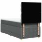 Preview: Boxspringbett mit Matratze Dunkelgrau 100x200 cm Stoff
