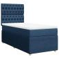 Preview: Boxspringbett mit Matratze Blau 100x200 cm Stoff