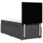 Preview: ARDEBO.de - Boxspringbett mit Matratze Dunkelgrau 100x200 cm Stoff