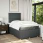Preview: Boxspringbett mit Matratze Dunkelgrau 120x190 cm Stoff