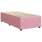 Preview: ARDEBO.de - Boxspringbett mit Matratze Rosa 100x200 cm Samt