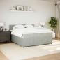 Preview: Boxspringbett mit Matratze Hellgrau 180x200 cm Samt