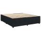 Preview: Boxspringbett mit Matratze Schwarz 200x200 cm Samt