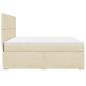 Preview: Boxspringbett mit Matratze Creme 180x200 cm Stoff