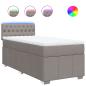 Preview: Boxspringbett mit Matratze Taupe 90x200 cm Stoff
