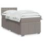 Preview: ARDEBO.de - Boxspringbett mit Matratze Taupe 90x200 cm Stoff