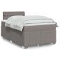 Preview: ARDEBO.de - Boxspringbett mit Matratze Taupe 120x200 cm Stoff