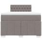 Preview: Boxspringbett mit Matratze Taupe 120x200 cm Stoff