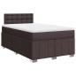 Preview: Boxspringbett mit Matratze Dunkelbraun 120x200 cm Stoff