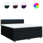 Preview: Boxspringbett mit Matratze Schwarz 200x200 cm Stoff