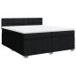 Preview: Boxspringbett mit Matratze Schwarz 200x200 cm Stoff