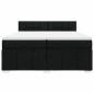 Preview: Boxspringbett mit Matratze Schwarz 200x200 cm Stoff