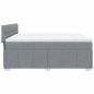 Preview: Boxspringbett mit Matratze Hellgrau 200x200 cm Stoff