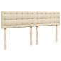 Preview: Boxspringbett mit Matratze Creme 200x200 cm Stoff