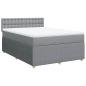 Preview: Boxspringbett mit Matratze Hellgrau 160x200 cm Stoff