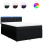 Preview: Boxspringbett mit Matratze Schwarz 160x200 cm Stoff