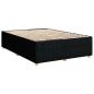 Preview: Boxspringbett mit Matratze Schwarz 160x200 cm Stoff