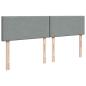 Preview: Boxspringbett mit Matratze Hellgrau 180x200 cm Stoff