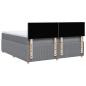Preview: Boxspringbett mit Matratze Hellgrau 180x200 cm Stoff
