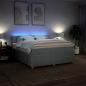 Preview: Boxspringbett mit Matratze Hellgrau 180x200 cm Stoff