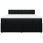 Preview: Boxspringbett mit Matratze Schwarz 180x200 cm Stoff