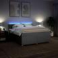 Preview: Boxspringbett mit Matratze Hellgrau 180x200 cm Stoff